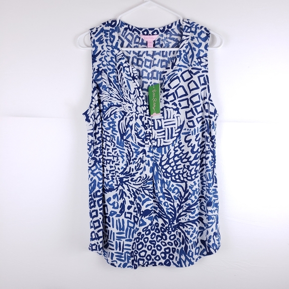 NWT Lilly Pulitzer Sleeveless Stacy Top Size M - Picture 6 of 7